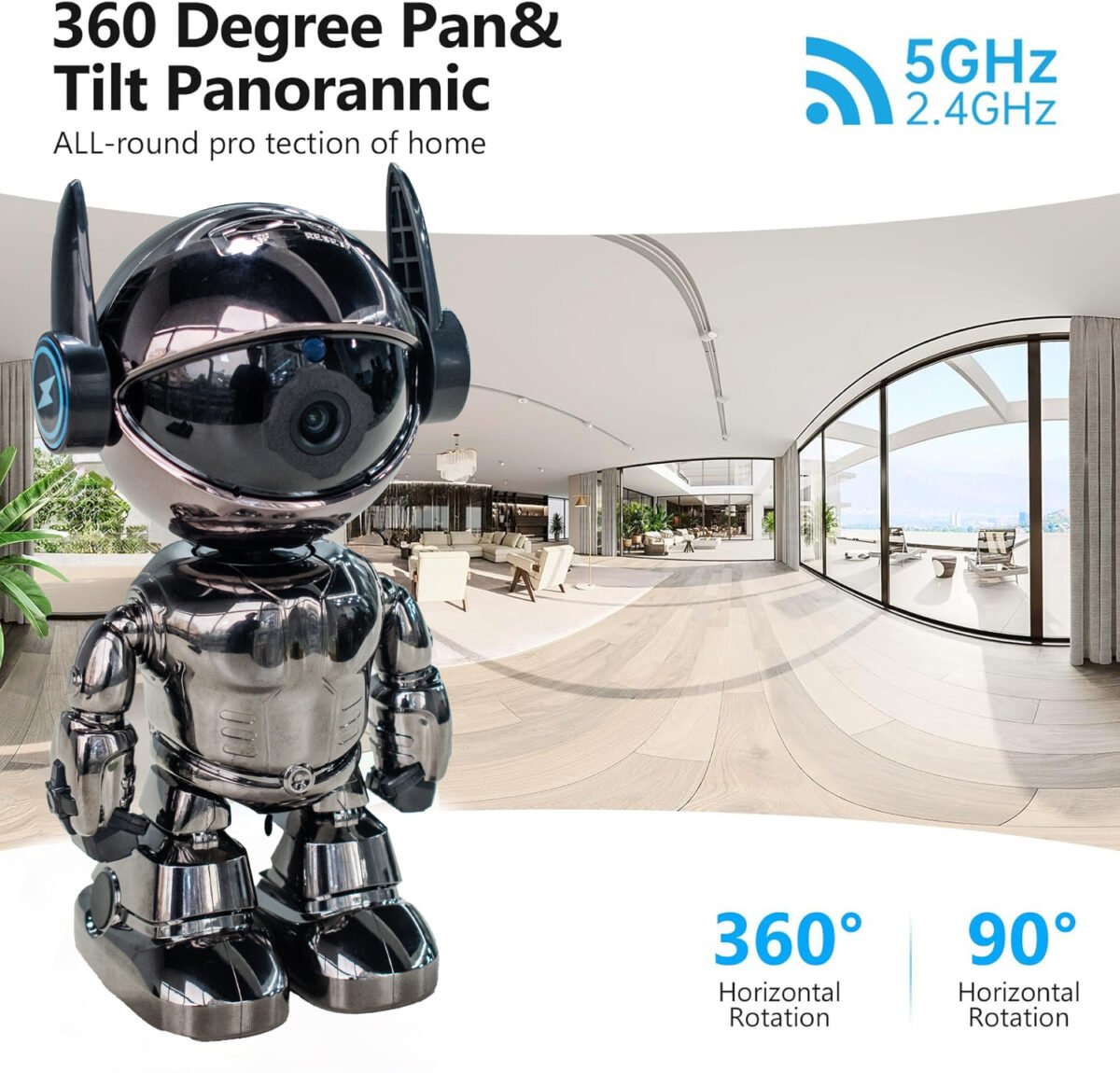 2MP 1080P Astronaut Robot IP WiFi Camera – Baby Monitor with Night Vision, Private Space Security - Image 10