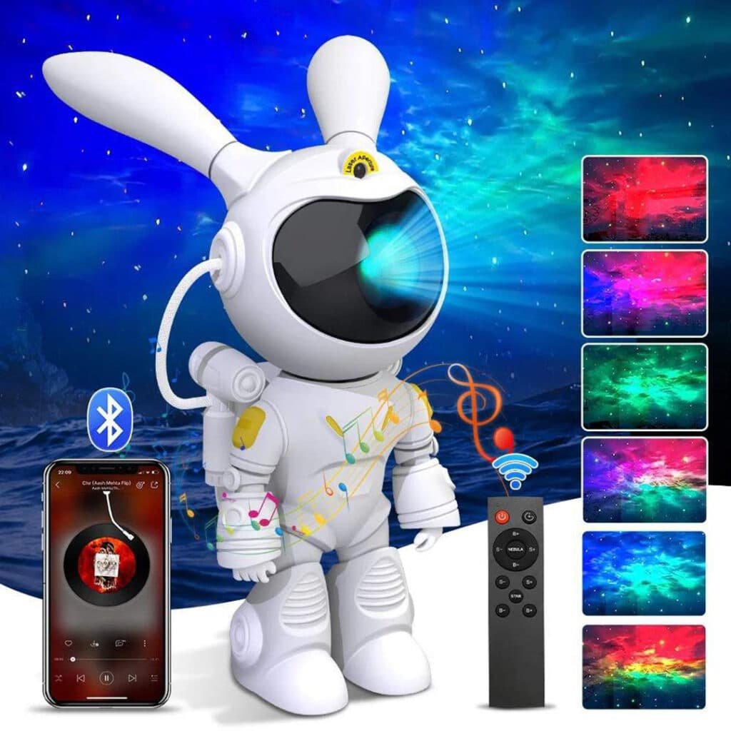 White Rabbit Space Bunny Starry Sky Light