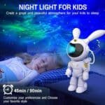 White Rabbit Space Bunny Starry Sky Light