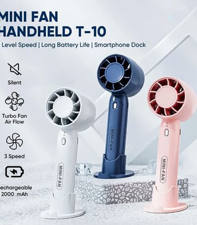 T-10 Mini Handheld Fan – Stylish & Portable