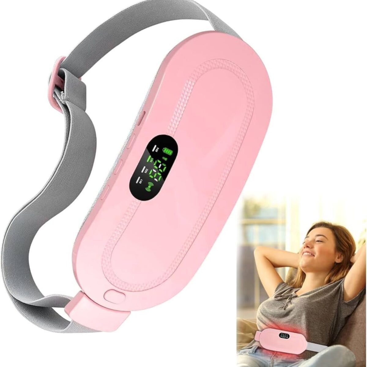 Portable Menstrual Heating Pad with Vibration Massage - Image 2